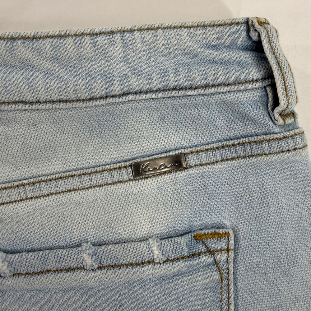 KanCan Mom Jeans Light Wash Distressed High Waist Tapered Leg Size 15/31 NEW - Picture 7 of 12